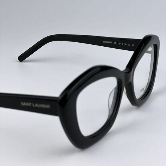 NEW Saint Laurent SL68OPT 001 Black Cat Eye Women Eyeglasses - Picture 14 of 15